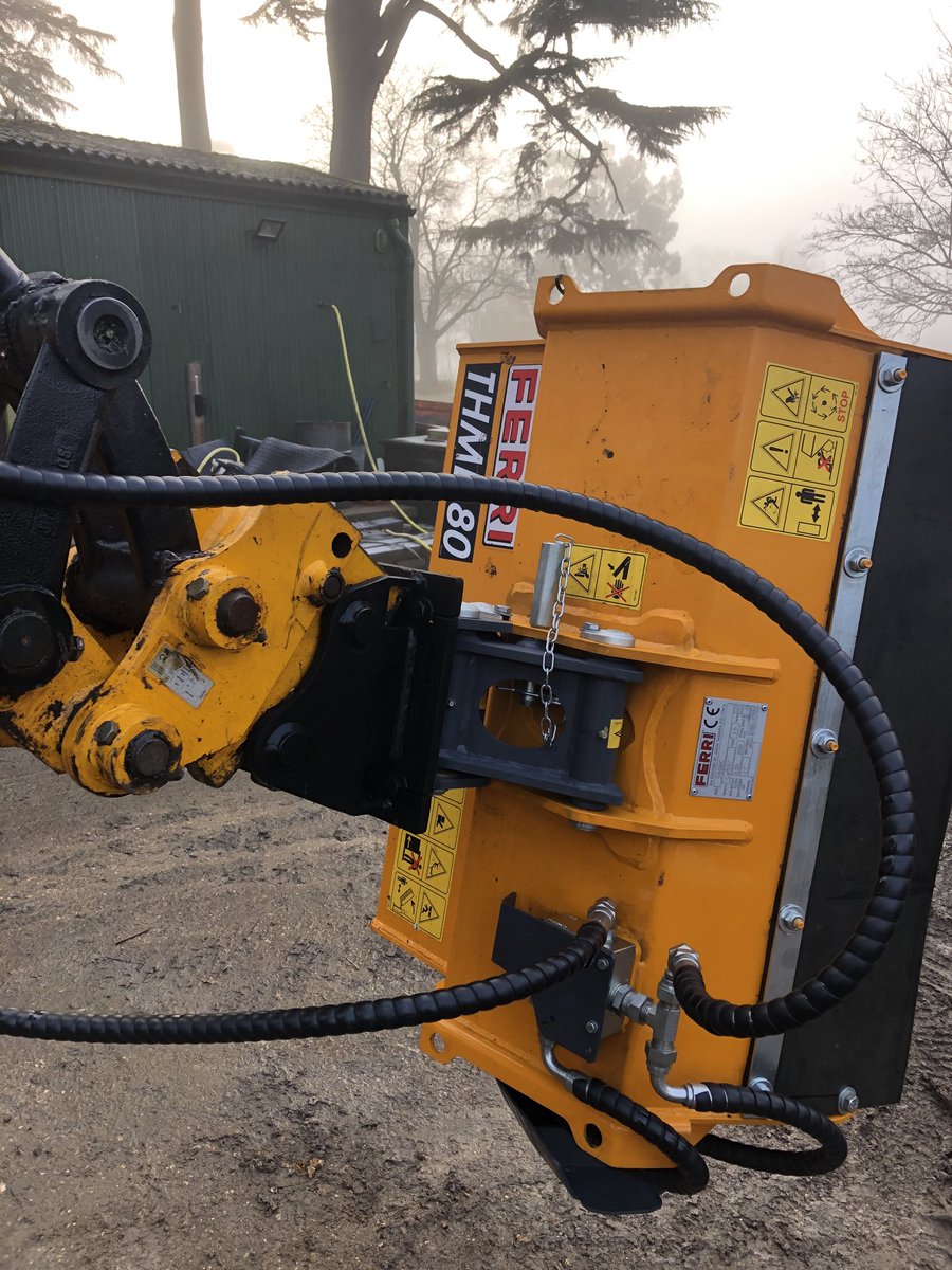 Check out our new excavator flail, fitted and ready for work!! For hire!!                                           Call Martin 07812341068 Great for river banks/brambles/hard to get areas!                                            martin@grassplant.co.uk ⁦<a href="/TurfMatters/">Turf Matters</a>⁩