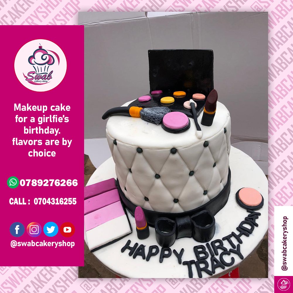 digivolvetech's tweet photo. A weekend initiated with a makeup cake. Tag a Tracy you know and everyone who should buy you this. Follow us @swabcakeryshop_ and RT 🙏
#Swabcakeryshop #makeupcake https://t.co/7oCyxEoee6