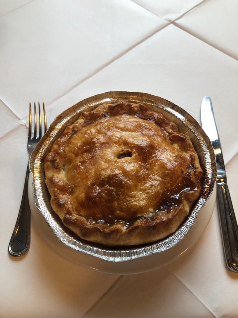 CafeStHonore's tweet photo. GET YER PIE TODAY!

We sold out so we we made more!

@GriersonOrganic chicken, leek and bacon in suet pastry

Call 0131 2262211 after 12pm

Collect from restaurant 4-6pm.

£30 incl buttery mash &amp; greens.

Add 2 @BlackIsleBeer organic blonde ales for £5 

#edinburgh #pieoftheweek https://t.co/UrIxuNjbL7