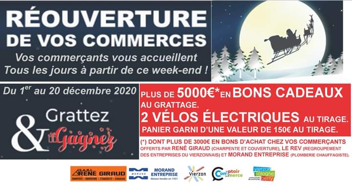 ComptoirVSB's tweet photo. Pour nos achats, soutenons le commerce local. A Vierzon artisans  et commerçants se mobilisent tout le weekend. Merci à  Giraud toiture et charpente Morand Entreprise et au REV pour le grand jeux gagnant +5000€ en bon cadeau, 2 vélos electriques et 1 panier gourmand à gagner! https://t.co/YS2so1G6rv