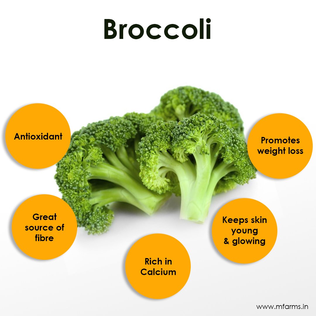 M_Farmss's tweet photo. Broccoli, a green vegetable that vaguely resembles a miniature tree is a nutritional powerhouse full of vitamins, minerals, fiber, and antioxidants. 

#mfarms #farm #fruits #vegetable #kondapur #foodlover #nature #healthyeating #nutrition #green #plants #healthyliving #Broccoli https://t.co/0QWkiv5ZlT