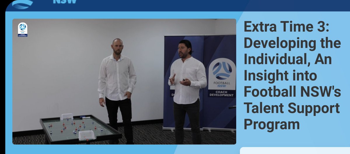 Thrilled to have been asked to present an 'extra time' session for the #ACC2020  alongside <a href="/WarrenGrieve/">Warren Grieve</a>.

An insight into our efforts to provide a truely person-centred player and coach development environment through the <a href="/footballnsw/">Football NSW</a> TSP