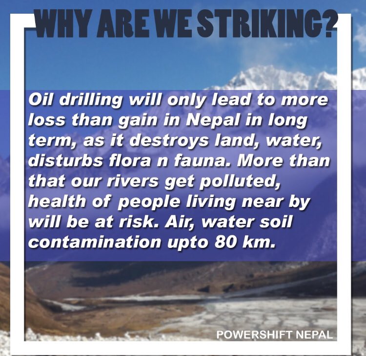 #nooildrilling #AsiaClimateRally  #Youthlead
<a href="/kpsharmaoli/">K P Sharma Oli</a>, <a href="/PM_Nepal/">PM Nepal</a>, <a href="/hello_sarkar/">Hello Sarkar, Government of Nepal</a>
