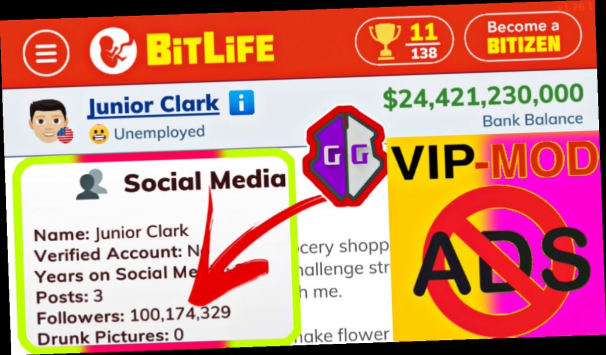bitlife mod apk win lottery / Twitter