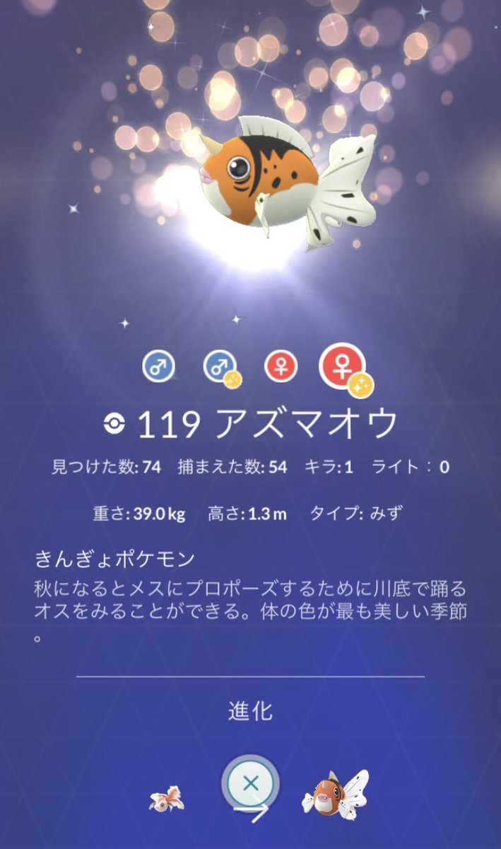 HaosamaQ's tweet image. 久しぶりに色違い取れた気がする😭まぁポチっていただけですが😅

ポケモン図鑑コンプチェッカー
 ・通常 98.9% (679/686)
 ・色違い 94.1% (438/465)
 ・キラ 98.9% (661/668)
 9db.jp/pokemongo/data… #ポケモンGO #9db #トサキント