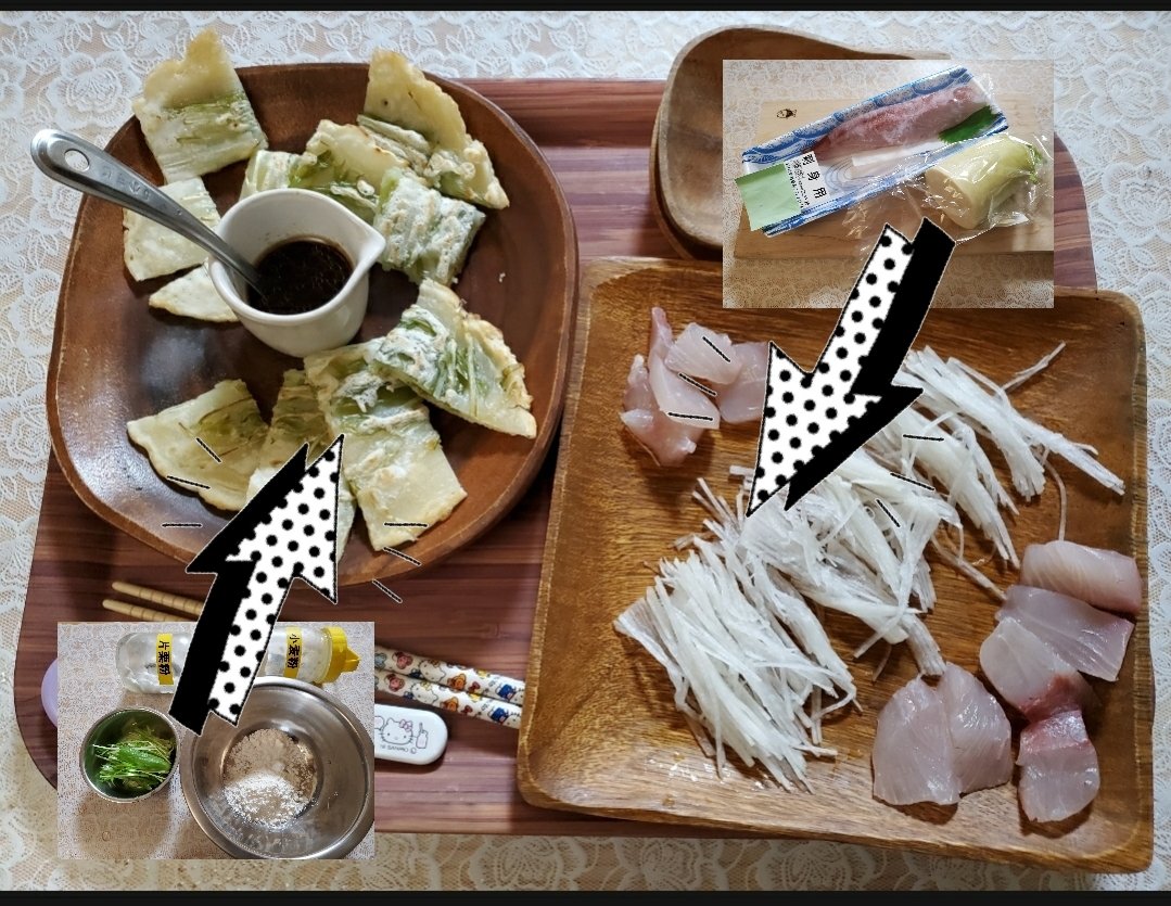 #おうちごはん #お腹ペコリン部 #Twitter家庭料理部  #常備菜
#日本自炊協会 福岡支部
#Lovetwitter

✍️昨日の「夜ごはん」📋

・鶏鍋
・水菜のチヂミ
・カンパチ刺身
・一口冷奴

濃厚接触者中で買い出し行けないので
カンパチだけ買ってきていただき、あとはあるもので◡̈⃝︎⋆︎*