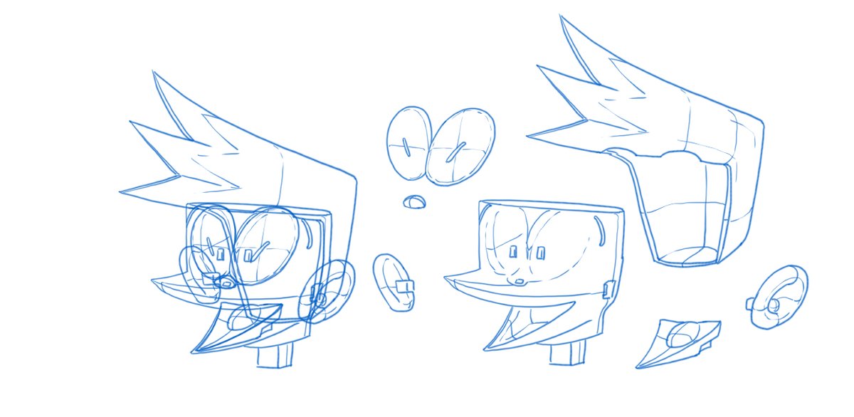 にーやん در توییتر スネ夫の髪型を立体にするにあたって考える事 まずはギャオスと比べてみよう とんがった部分をどう表現するか参考になると思う 次にガンバスター さすがギャオスの進化系ここにもスネ夫ヘアーのヒントがある どの角度から見える形を重視するか が