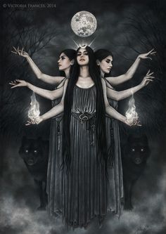 LisaCloudFiasco's tweet photo. #Hecate 🌒🌘
Greek Goddess
#Good / #Evil 
Associated w:
#Witchcraft , #Magic &amp; the #Moon 
#3faces represent her role as guardian of #Crossroads
Diana/Hecate/Selene
*their names respectively
Cult ritual favourite,
Mother of #Empusae
female demons partial to seducing travellers😘❣ https://t.co/CjHIAa5u9c