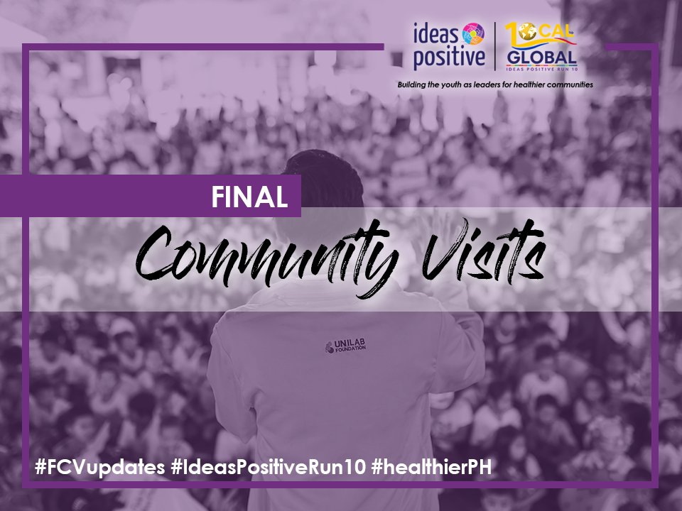 ideaspositive's tweet photo. We are nearing the completion of the Ideas Positive Run 10 projects!
Sa mga susunod na araw, samahan ninyo kami sa pagbisita sa bawat national finalist at alamin ang latest updates sa kanilang mga projects.
#FCVupdates #IdeasPositiveRun10 #healthierPH https://t.co/F1Hi5aHUbT