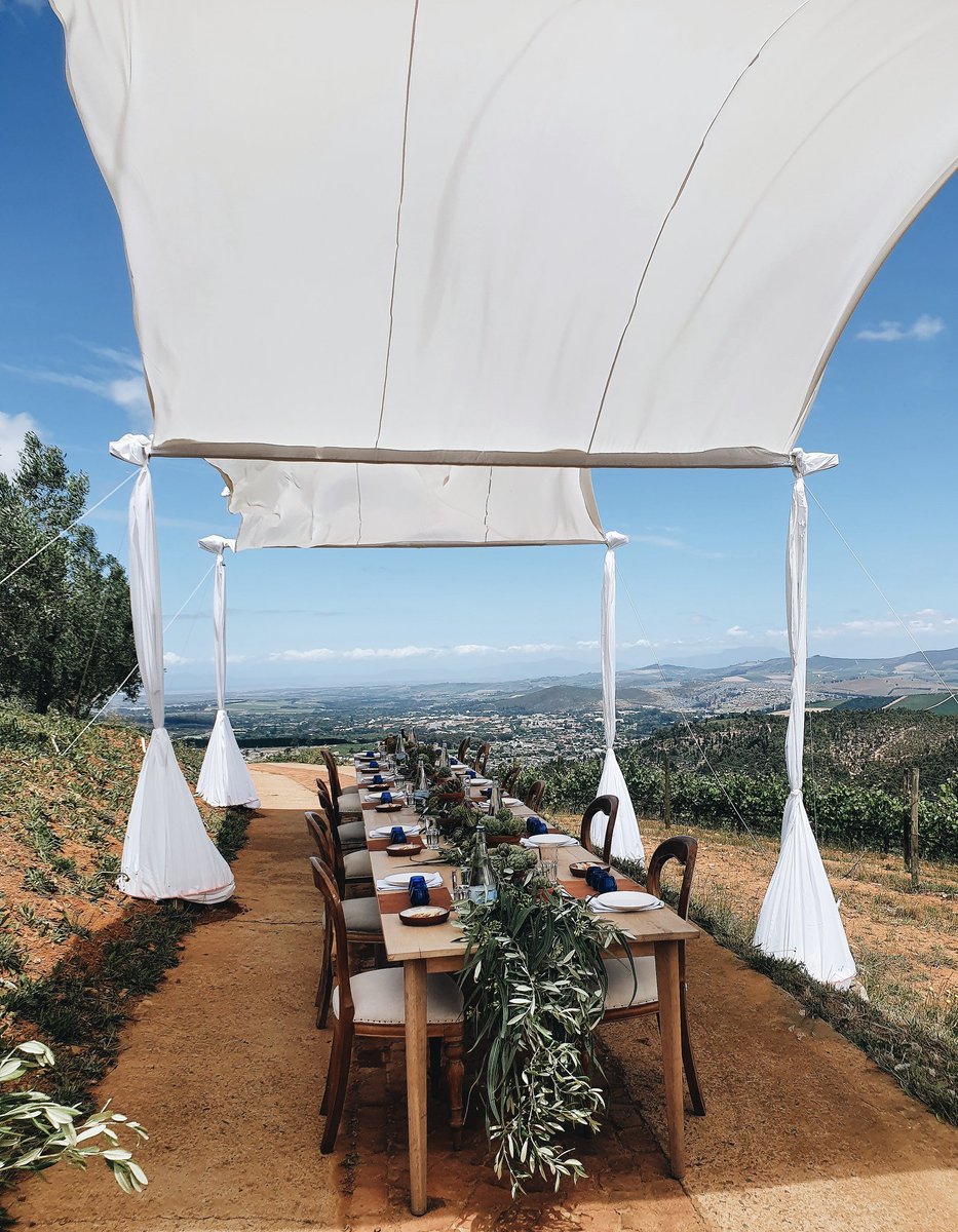 litlhedonistCPT's tweet photo. We found the most charming harvest table set between the groves, which would be our resting spot for the afternoon. Beautifully laid out with an arrangement of vegetables, the table was a fitting ode to the fertile soils of our beautiful Cape. #IntOliveTreeDay #TokaraOliveOil https://t.co/b8dmalx2jL