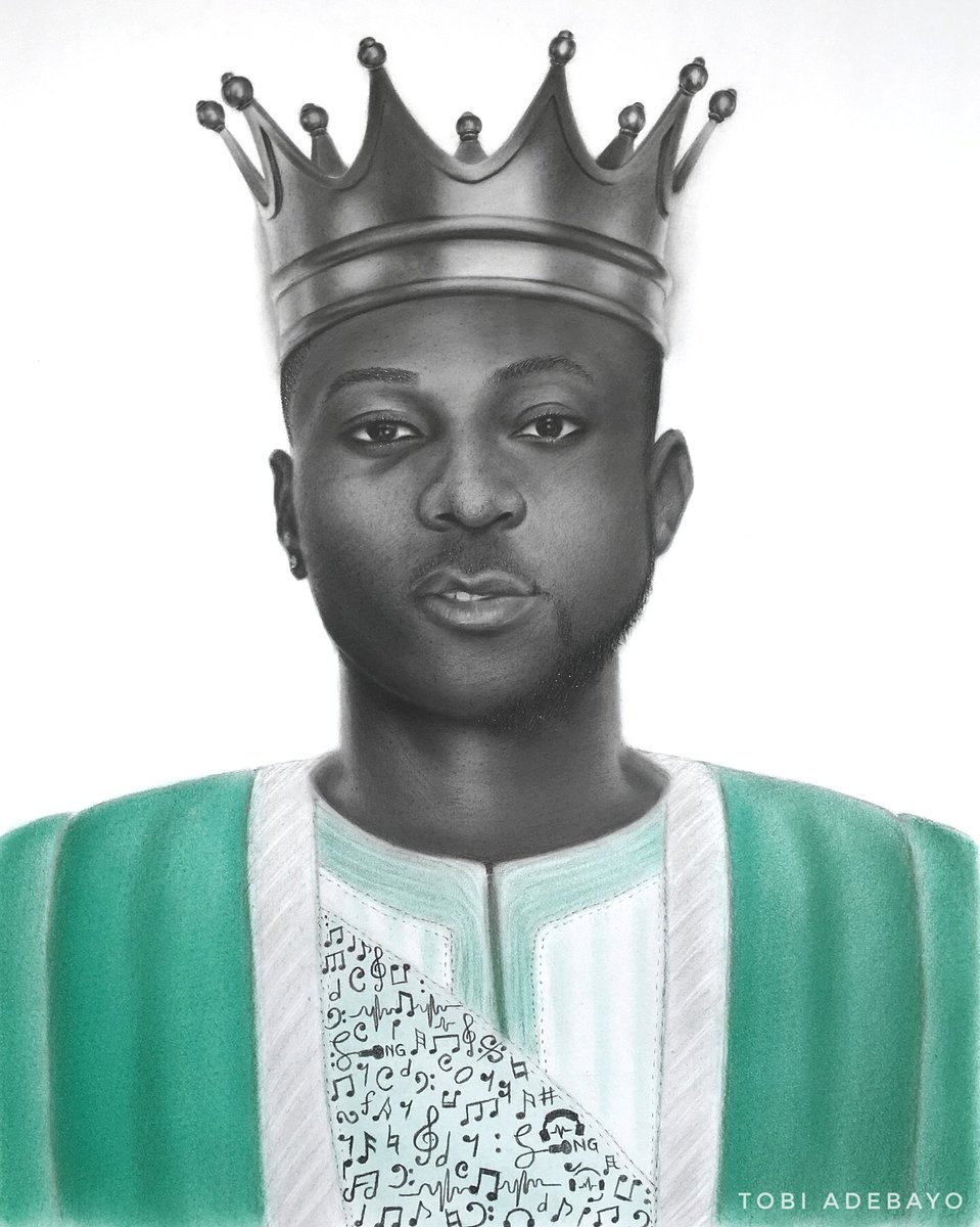 tobi_adebayo_'s tweet photo. Appreciating, celebrating &amp; embracing greatness through dots, lines and shades. Fusion that illuminates oneness🇳🇬🌏 Crown that exhibits nobility����&amp; music that breathes life🎶

Love &amp; Respect❤

Muse; @wizkidayo &amp; @davido
Medium; Graphite, charcoal &amp; pastel pencils on paper
THREAD https://t.co/cnNGepW18j