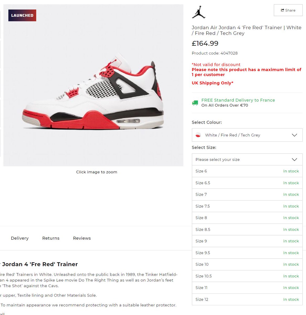 footasylum jordan 4