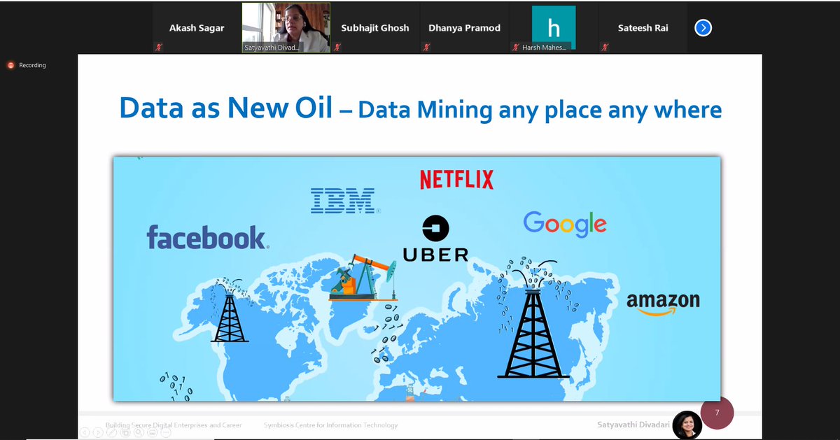 MBA_SCIT's tweet photo. Mrs. @Satya_Divadari discussed how “Data is the New Oil”. While also detailing career prospects and necessary skills for a fruitful career in cybersecurity.
#IntegrityandEthicsConclave #SinlessCipher #SCIT https://t.co/TJkSg3QPv3