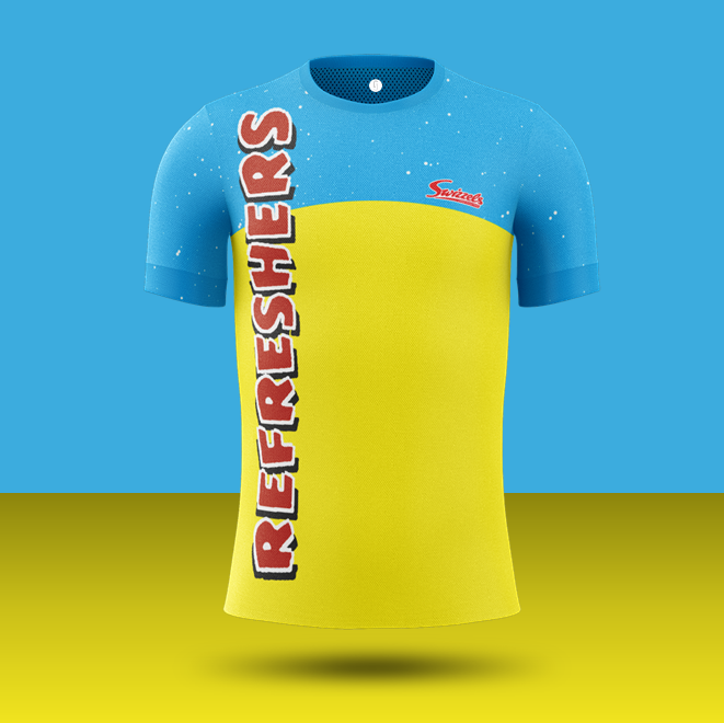  @SwizzelsMatlow Refreshers:Eye-popping from one of Britain's most loved sweets manufacturers. This Refreshers home kit is bold, brave and certainly one for the confident. Pop this in the washing machine and it fizzes!