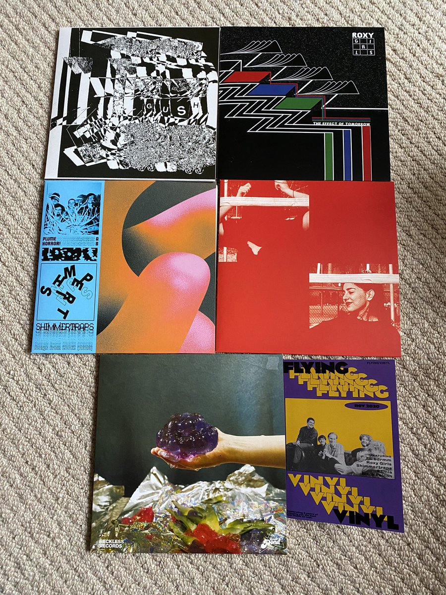 It’s <a href="/Flying_Vinyl/">Flying Vinyl Records</a> time again! The November box arrived this morning and features a cornucopia of new discoveries for me - <a href="/smellybdrmm/">bdrmm</a> <a href="/rrroxygirls/">Roxy Girls</a> @Shimmertraps <a href="/samiatheband/">Samia</a> and <a href="/bitchfalcon/">Bitch Falcon</a> #newmusic #saturdayvinyltime