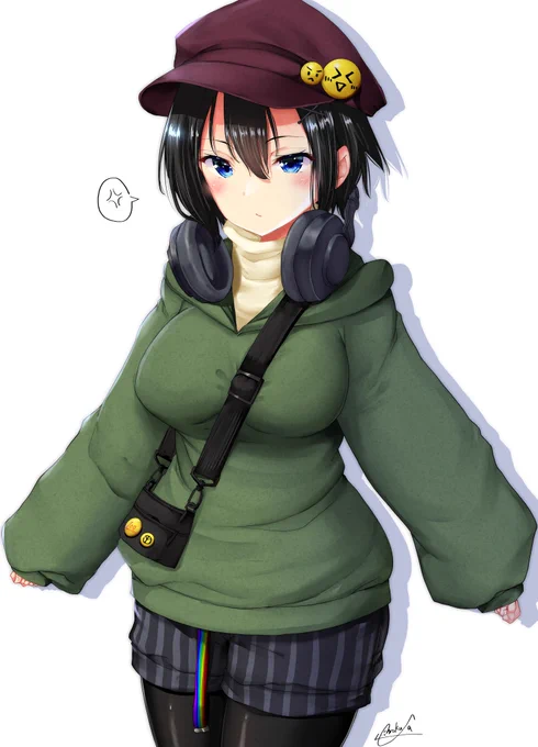 私服のショートカットっ娘描きました? 