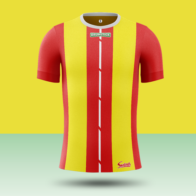  @SwizzelsMatlow Drumstick:The "stick" through the centre, red & yellow wrap, complete with green Drumstick badge - it can only be Swizzels once again with this banger!