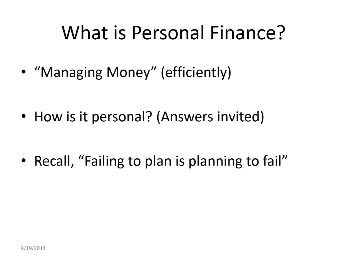 Meaning of Personal Finance