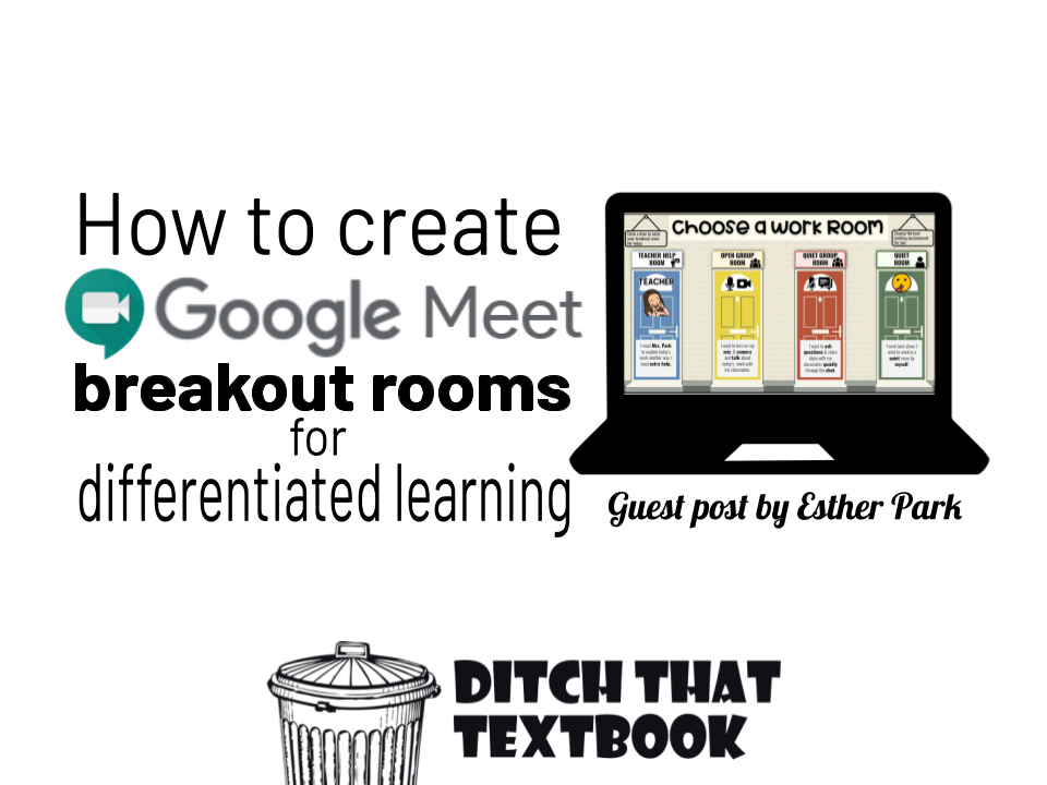 How to create Google Meet breakout rooms for differentiated learning

🗂Templates for getting started
💡Tips for making it work
🎬Tutorial videos
👣Step by step instructions
➕Heavy plus sign More

ditchthattextbook.com/google-meet-br… #ditchbook #remotelearning