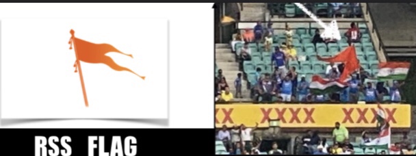 THREAD 1/nFlag of Indian right wing Hindu nationalist paramilitary group RSS spotted on Friday at  @scg.  @nswpolice  @GladysB  @scg  @AusFedPolice urged urgent action to prevent this at future ODIs.  @FriedrichPieter  @cjwerleman  @leerhiannon  @ShoebridgeMLC  @amnestyOz  @hrw  @CricketAus
