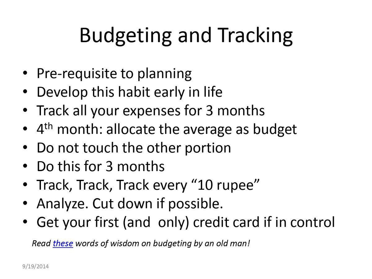 Budgeting and Tracking