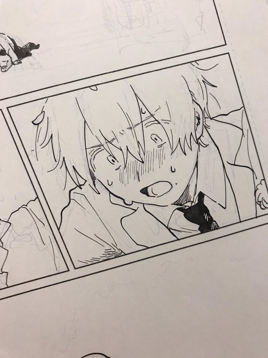 人物の全てをGペンで描く人だから、細い線が出ないと頬と目の描き込みができないので当たりのGペンで引くまで描けない地獄をしてる(丸ペン使いなさい!)
これは当たり 