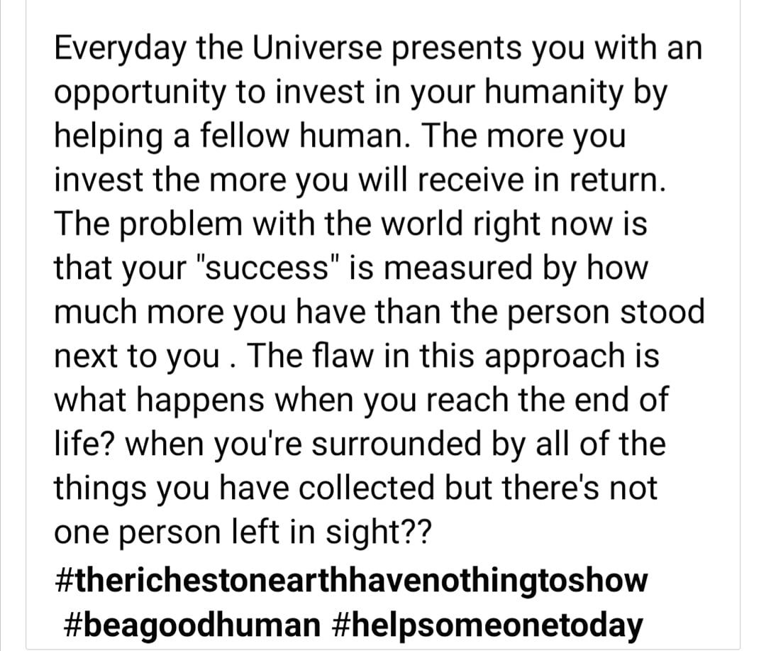 Just be kind. It's really not that hard
