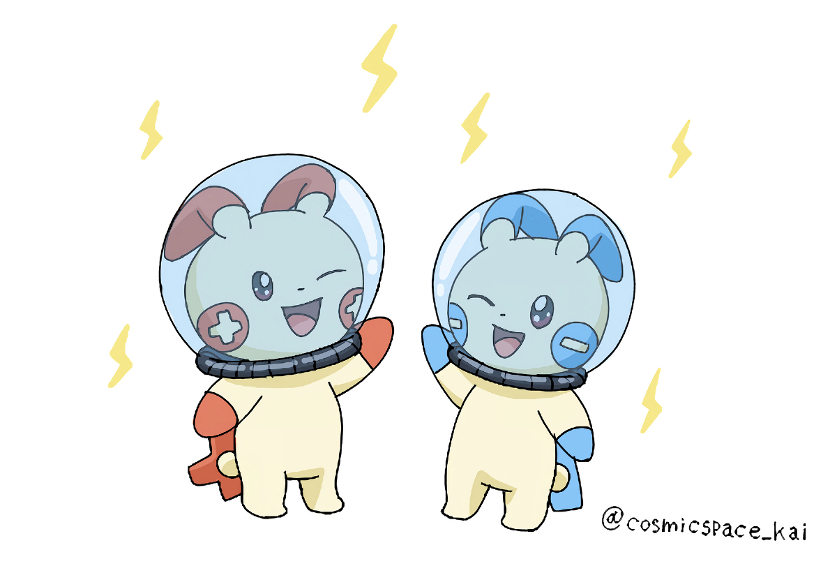 コズミックスぺース改 プラスルとマイナン ポケモン プラスル マイナン なにこの仔たちかわいい バブルヘルメット ポケモンとヘルメット T Co Kgkliniyui コズミックスぺース改 プラスルとマイナン ポケモン プラスル マイナン なにこの仔たちかわいい バブルヘルメット ポケモンとヘルメット T Co Kgkliniyui
