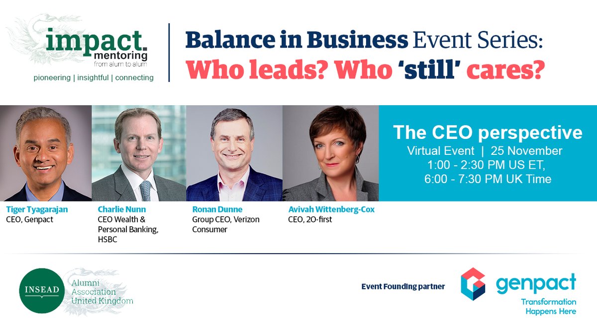We believe that a gender-balanced workforce reflects the world we live in.Our CEO @tyagarajan will be speaking at the @INSEAD #BalanceInBusiness event on Nov 25, about organizations being a force for good. Know more ow.ly/uQvf102t5ki