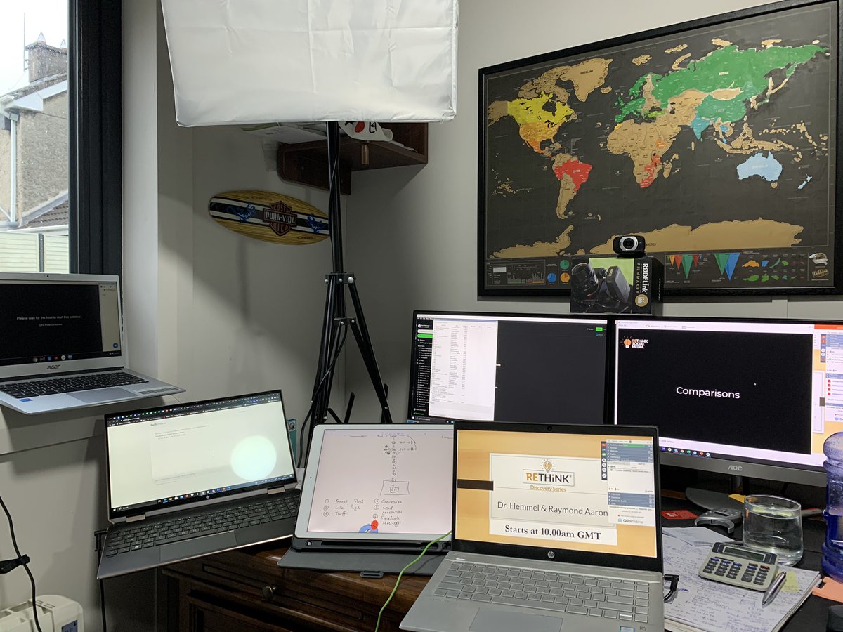 PaulOMahony's tweet photo. A genuine first! Broadcasting simultaneously to 5 different events at the exact same time! The wonders of technology! #5x #noboundaries #noexcuses https://t.co/7MumfbISdF
