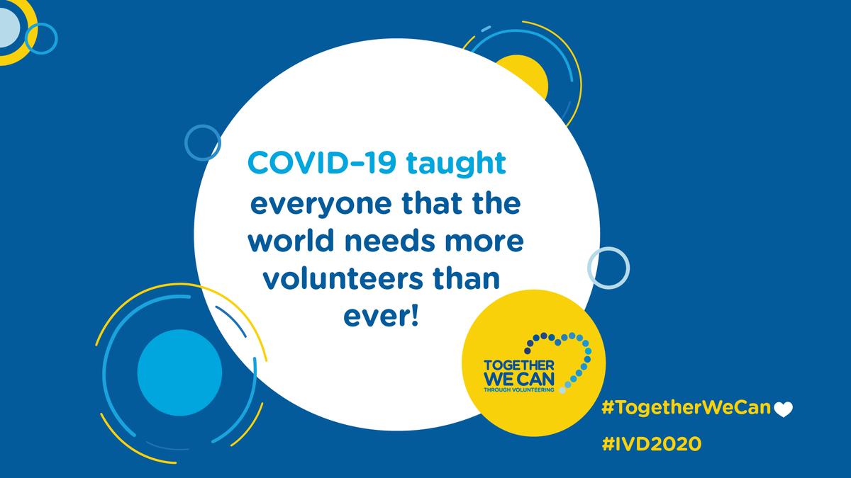 UNVolunteers's tweet photo. Volunteers are contributing to all kinds of work during #COVID19, from providing medical care to shopping for vulnerable neighbours or checking on elderly people who live alone. Thank you, volunteers! #TogetherWeCan💙 #IVD2020 https://t.co/C1IjEjZR3y