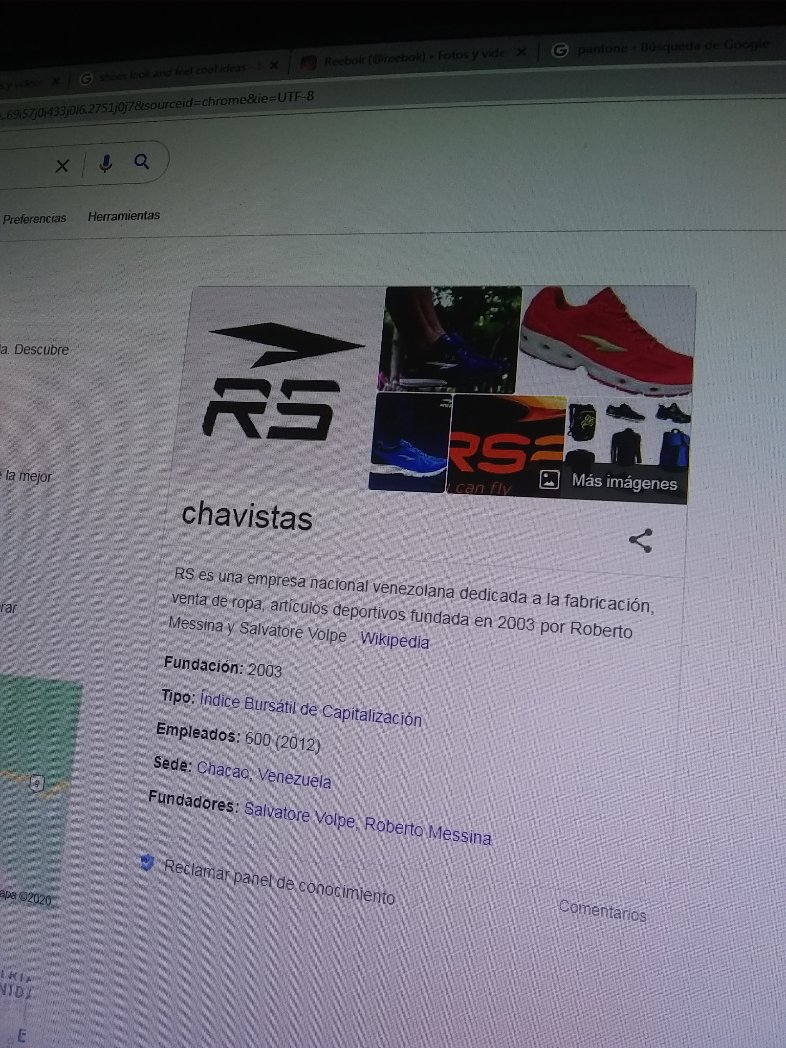 Tipo casual que andas buscando referencias de diseños chéveres en zapatos para un trabajo y aparezca esto...

Busquen "RS21" si no me creen.
