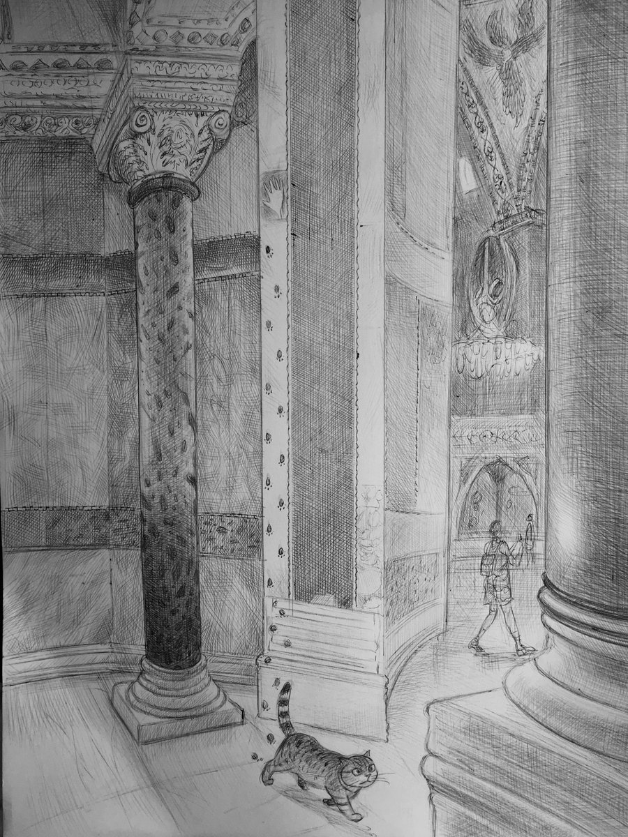 Finding the hand print at Hagia Sophia. #hagiasophia #hagiasophiacat #glithecatofhayasophia