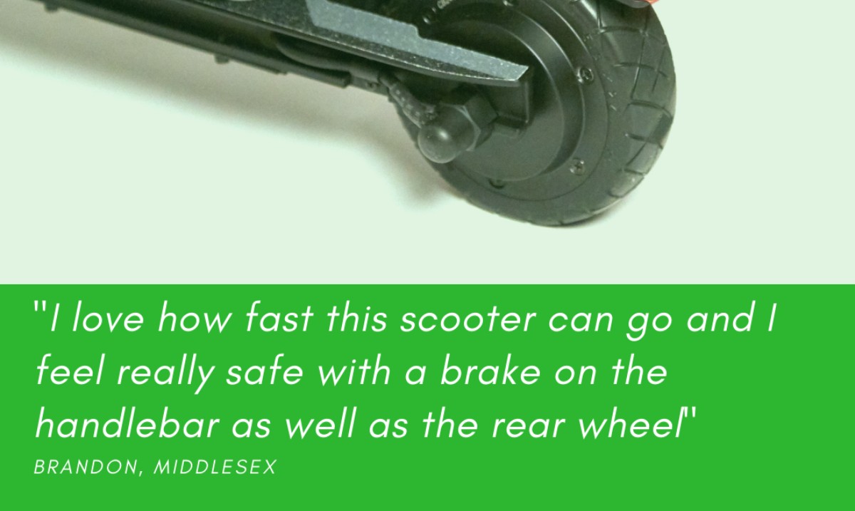 epoweredshop's tweet photo. "I love how fast this scooter can go and I feel really safe with a brake on the handlebar as well as the rear wheel" 
- Brandon, Middlesex

Introducing the ZINC Eco electric scooter - Great for Teenagers

#NOWAVAILABLE at https://t.co/FMUv07SIvU 🛴 £239.99 🛴 https://t.co/qx96laHfwo