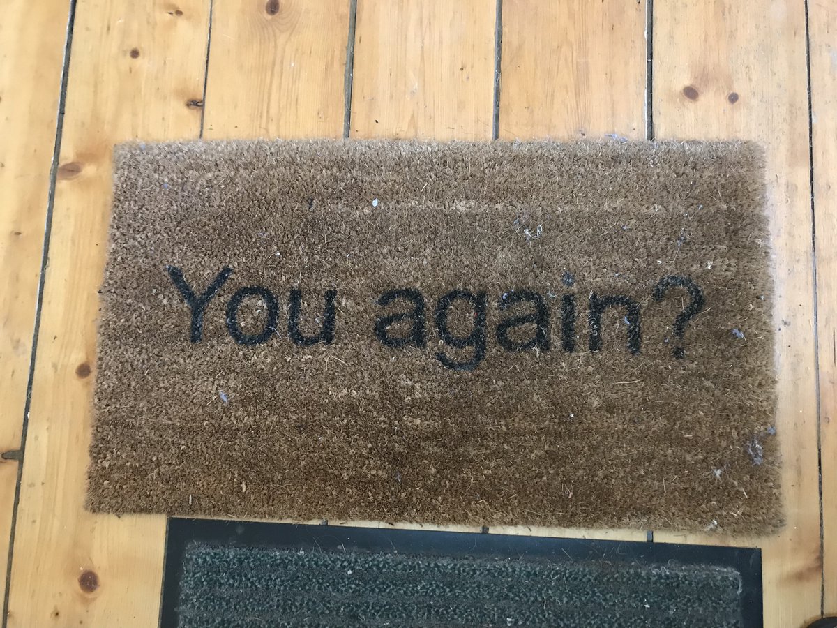 And here's a little detail I'd forgotten - when I turned up for the viewing, this was the doormat that greeted me: