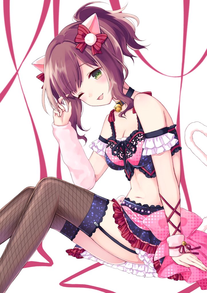 前川みく 「#いいニーハイの日
みくにゃん 」|ぷりんのイラスト