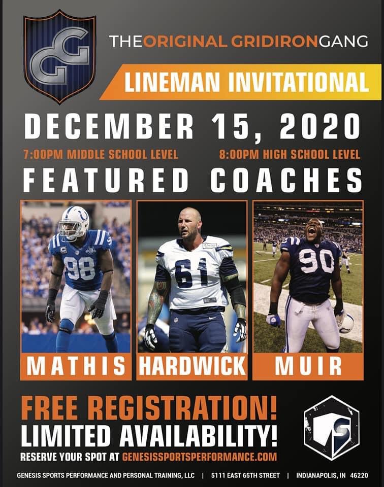 Awesome free event for Middle School/HS lineman. Space is limited!