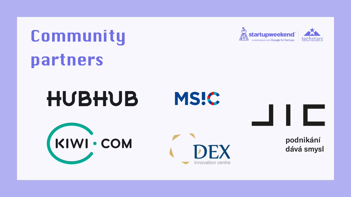 🗣Thank you our community partners🗣
Thank you <a href="/hubhubcowork/">HubHub</a>, <a href="/kiwicom247/">Kiwi.com</a>, <a href="/DEX_IC/">DEX Innovation Centre</a>, <a href="/MSIC_cz/">Moravskoslezské inovační centrum</a> and <a href="/JIC_Brno/">JIC - business with a purpose</a> for helping us make #SWCzechia a reality!