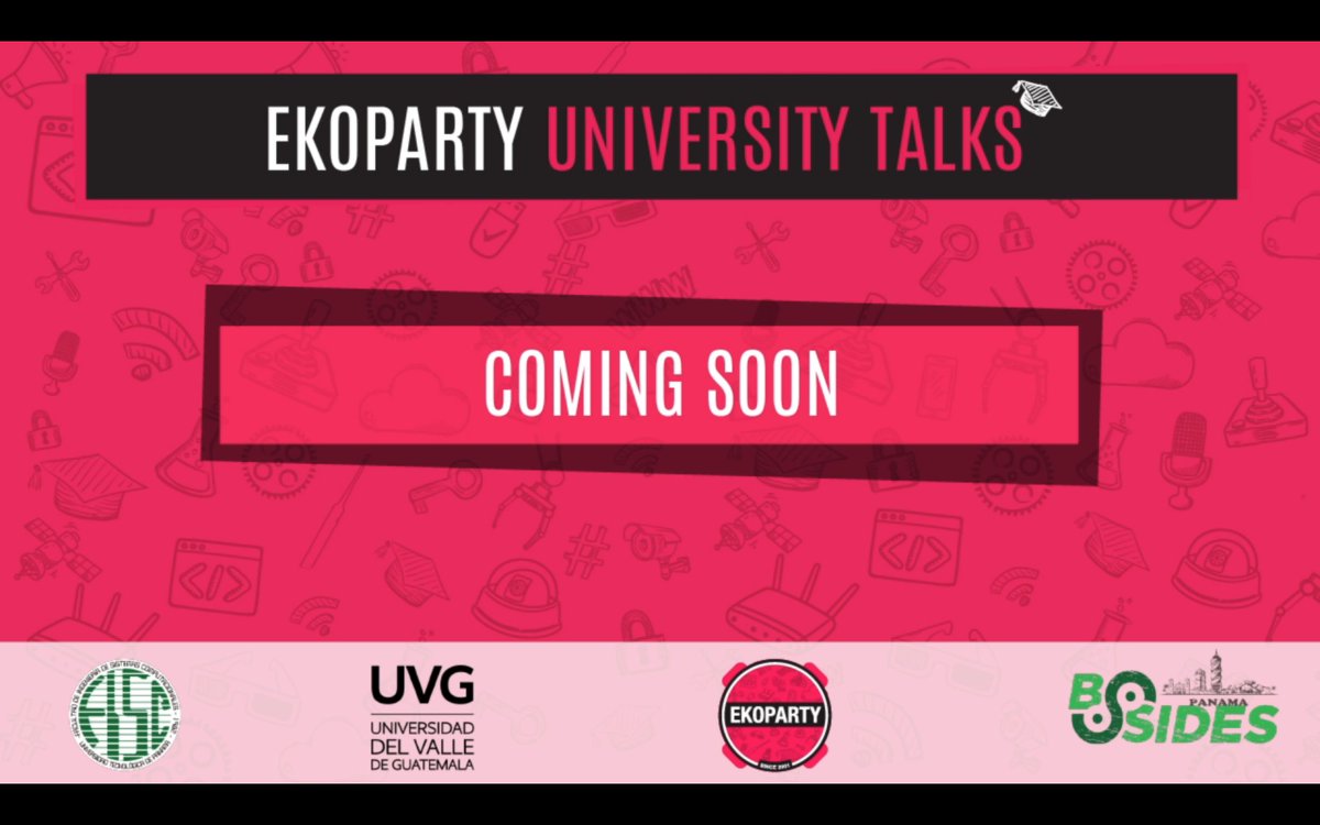 jam_best2010's tweet photo. Lo que esperamos #Ekoparty #Universitytalks gracias a @ekoparty @utpfisc @BSidespa https://t.co/NRR5EhT5Dh