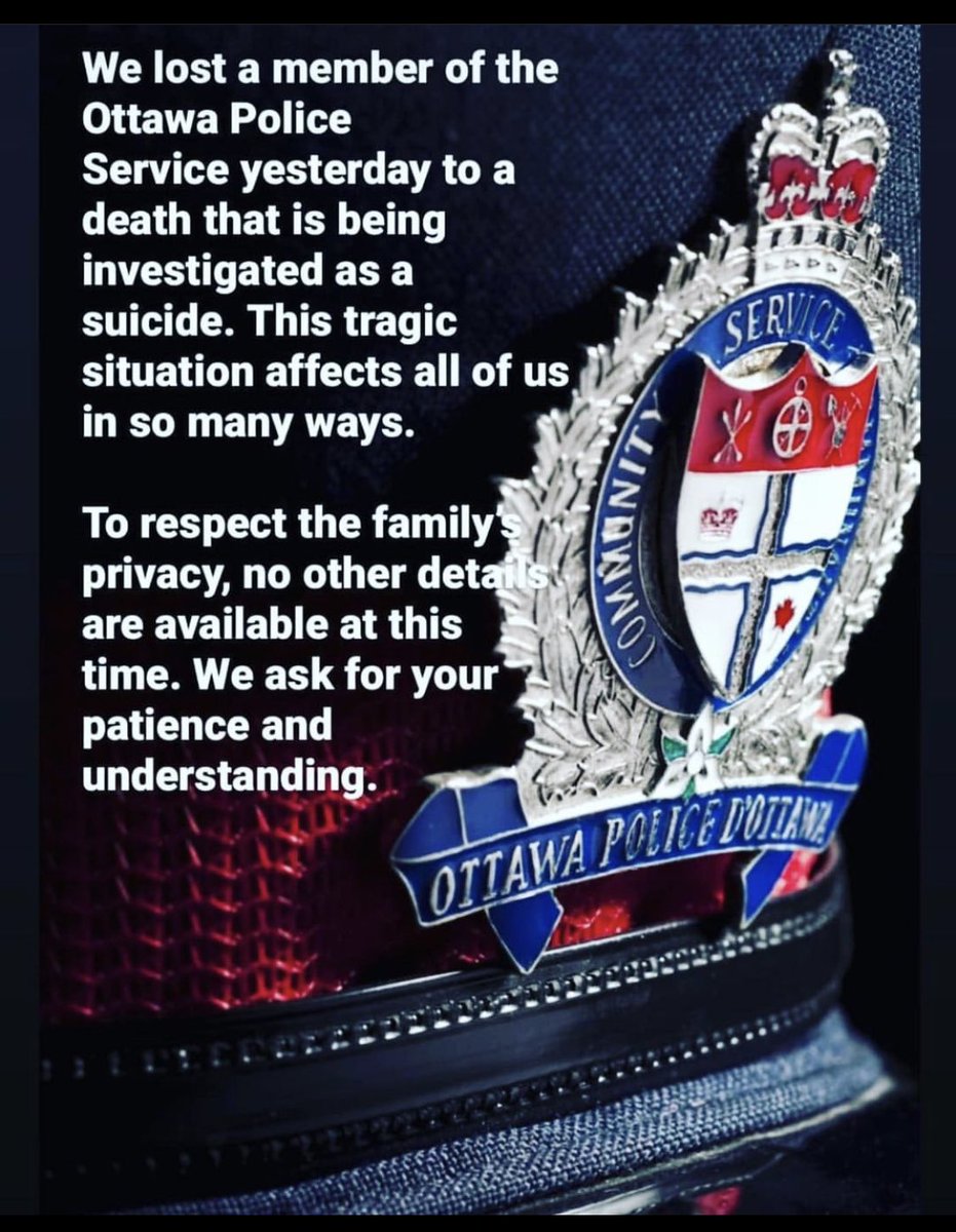 We sit in grief with our <a href="/OttawaPolice/">Ottawa Police</a> blue family. #heroesinlife #becauseoftheline
