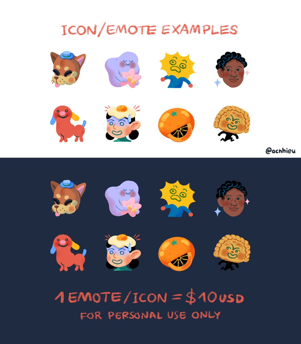 AcnhIeu's tweet photo. ¡Hola! Thanks to your encouragement, I want to try to open some commissions in case someone would like a drawing from me! You'll find some info in the images below, and I set up this form to help you get started: https://t.co/C5qvJojHWX If u have any questions, my DMs are open! https://t.co/4Zv3hG1NEm