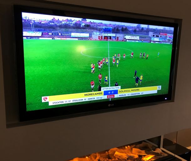 Mazuma's tweet photo. Great win for @ShrimpsOfficial @Mazuma Stadium this afternoon.  Let's hope for a big team in the draw on Monday (come on ball 54).  Would be great to see the @SJHospice shirt playing against a big 6 team #COYS #Mazuma #sponsor #FAcup2020 https://t.co/CKXaAFM3nf