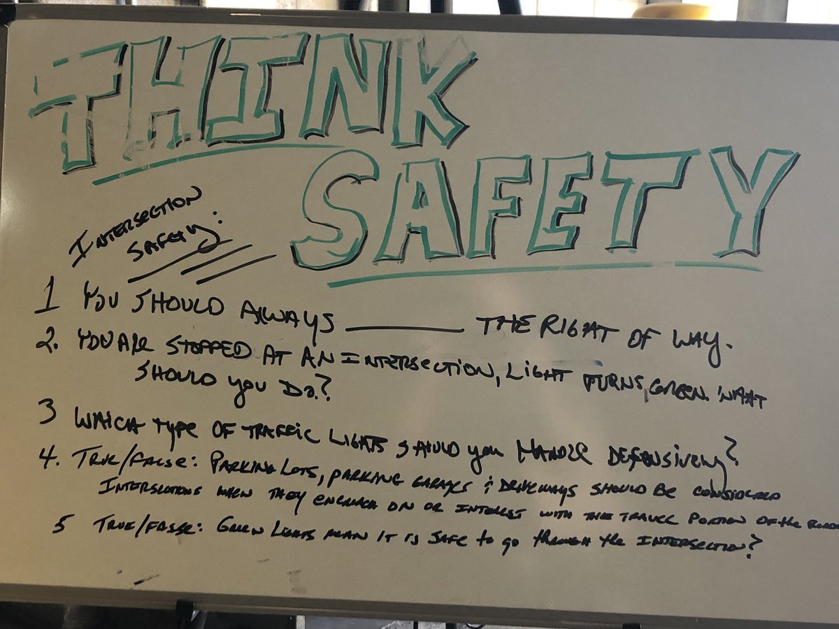 JeffWhitfield14's tweet photo. Think Safety in the Roswell Facility  today. Focus on intersection quiz. #Thinksafety https://t.co/mA78TL2qM0