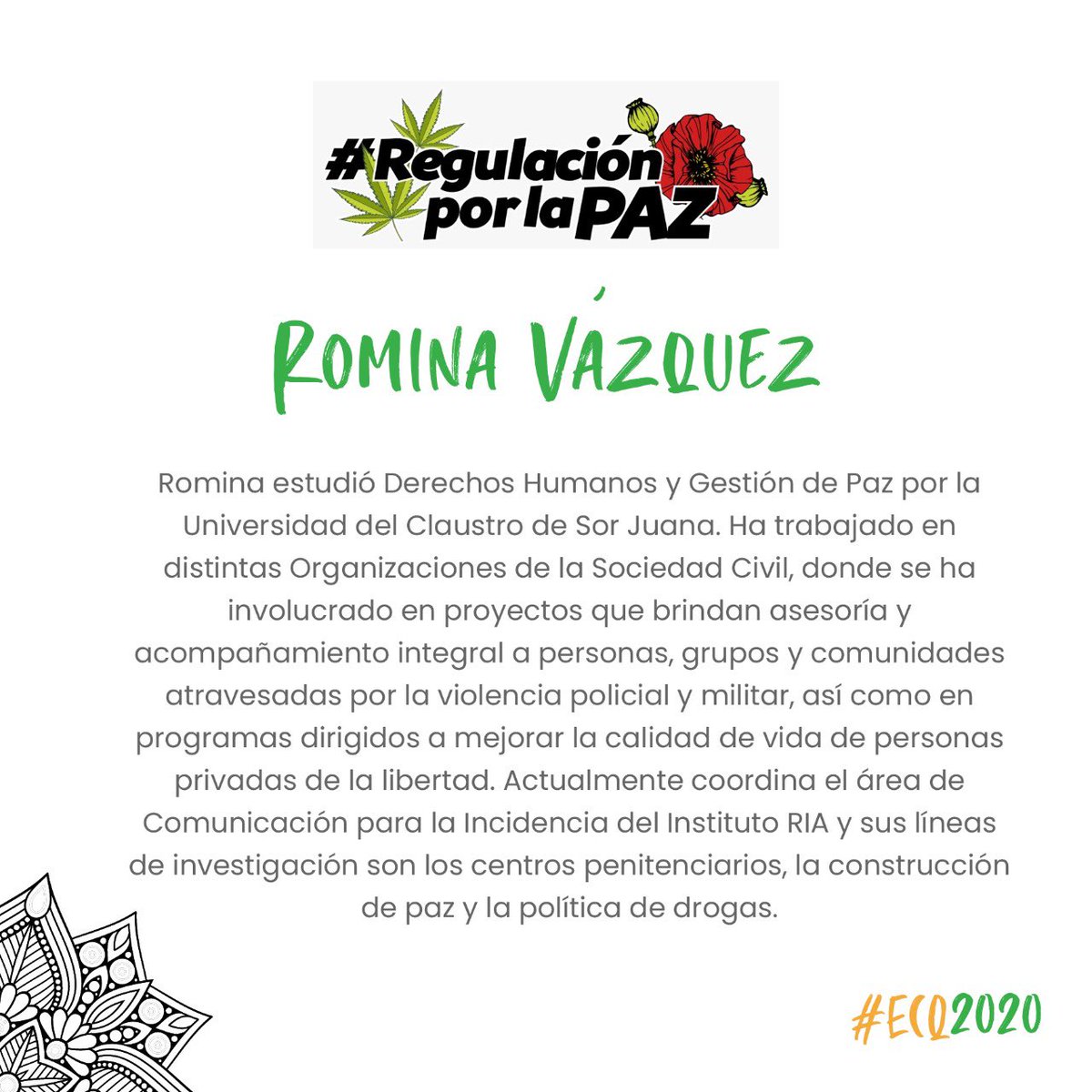 institutoriamx's tweet photo. ¡Nos vemos en una hora en el Encuentro CANNABIQRO #ECQ2020 organizado por #RandomCollective! 💚
Sigamos hilando fino sobre el #DictamenDeCannabis https://t.co/4x4Q1ip6Z1