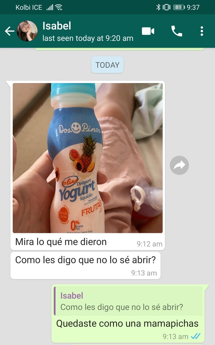 tomfercav's tweet photo. Prepárense para todo en la vida, puede que un día estes internada en el hospital y te lleven un yogurt, y no este tu hermano que lleva toda la vida abriendotelo porque tu inutilidad.
#PrayForIsa https://t.co/UDq5ZyVXT9