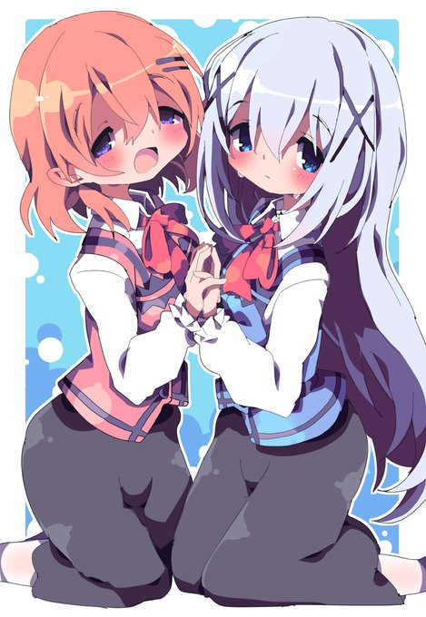 Skeb依頼で描かせていただいたごちうさのココアちゃんとチノちゃん 