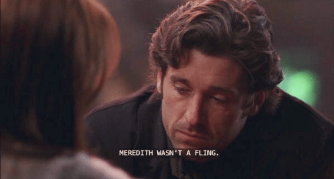 merdersworld's tweet photo. “Meredith wasn’t a fling. She wasn’t revenge. I fell in love with her.“ 
- Derek Shepherd #GreysAnatomy https://t.co/bxWFtrQDyk