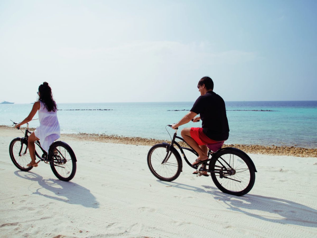 Two wheels are better than four, preferred mode of transport. ❤️
#VacayModeOn #Maldives #familytime
.
.
.
@visitmaldives #visitmaldives #SAiiLagoonMaldives #CrossroadsMaldives
