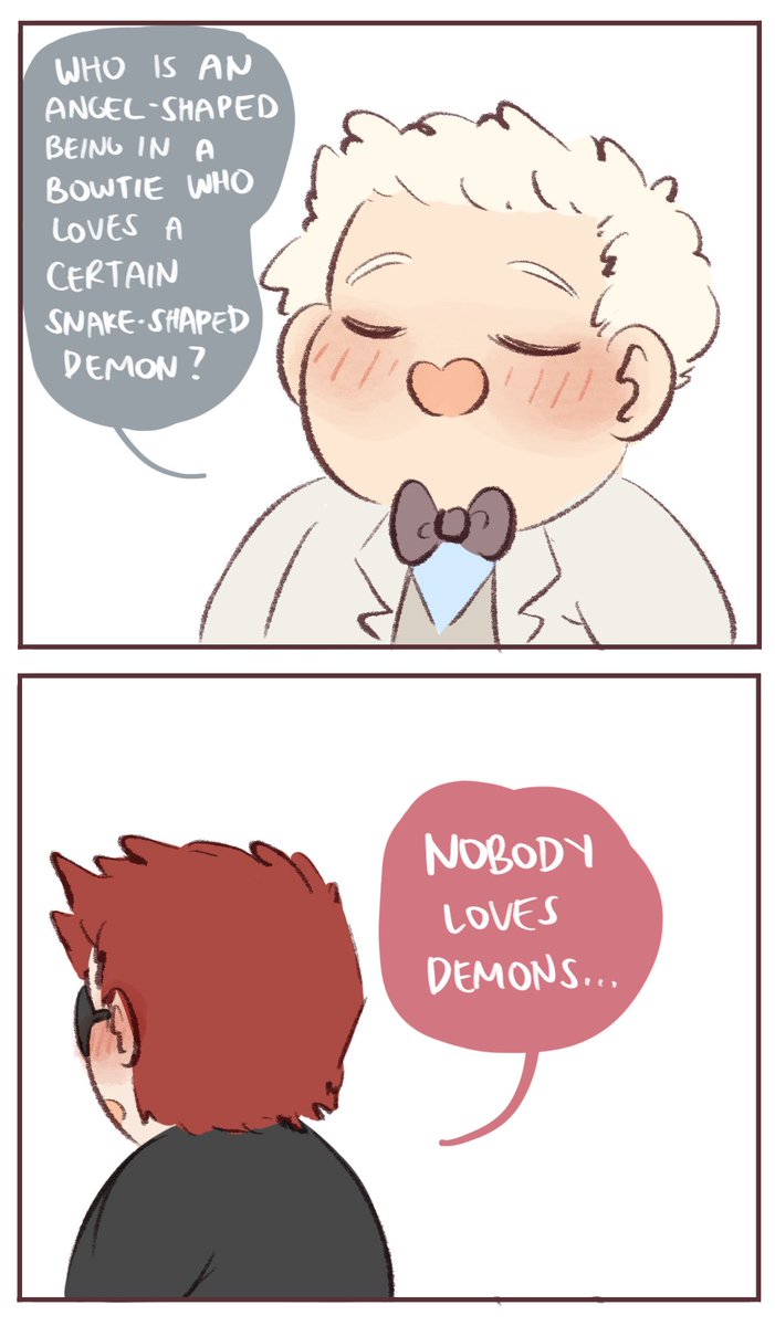 Masaomoshi's tweet photo. remember to tell your demon that u love him 🥰🥰🥰💕💕💕💕

#goodomens #crowley #aziraphale #ineffablehusbands https://t.co/et2CHufL4e