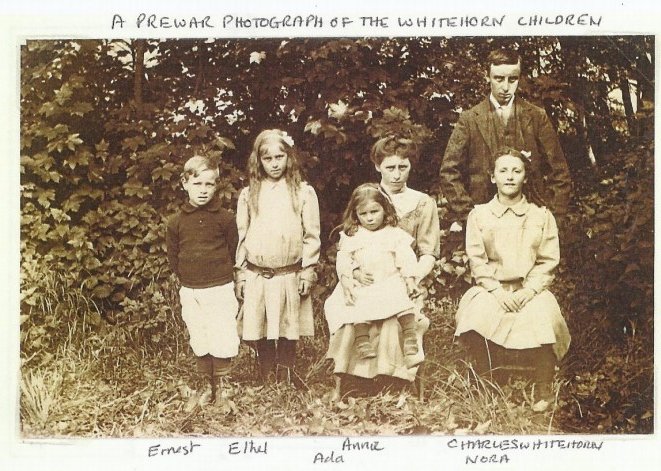 b.1895 Charlie was 2nd of Enos & Ada Whitehorn’s 7 childrenThe family lived at West Tytherley, Hants, 8 miles E of SalisburyCharlie was employed in “garden work”. Younger sister Nora recalled him as “a bit delicate” & that Ada “didn’t ask him to do very much” at home2/6